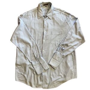 Tasso Elba Blue and White Dress Shirt. Woven Pattern. Size XL. Great Condition!